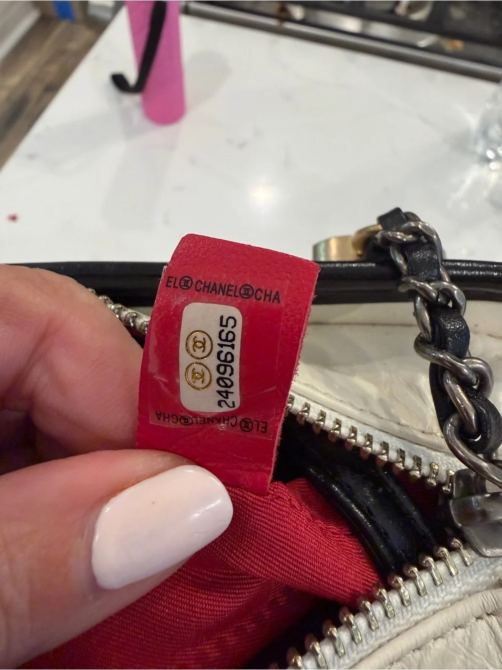Chanel Gabrielle Crossbody/Shoulder Bag in White and Black